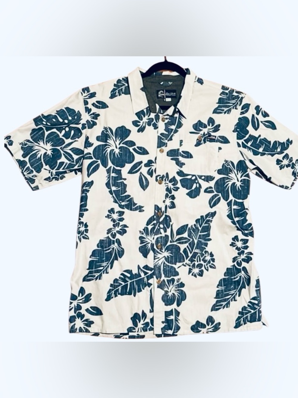 ONEILL- Men's Tropical Button-Up Shirt - 👕 White with Teal Floral Print